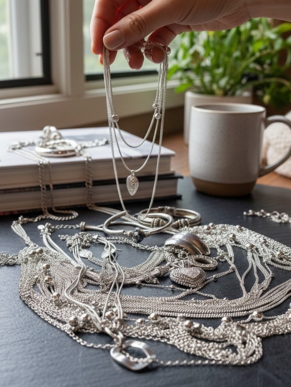 Huge Bundle of Silver Toned Statement Necklaces & Bracelets Earrings Lia Sophia